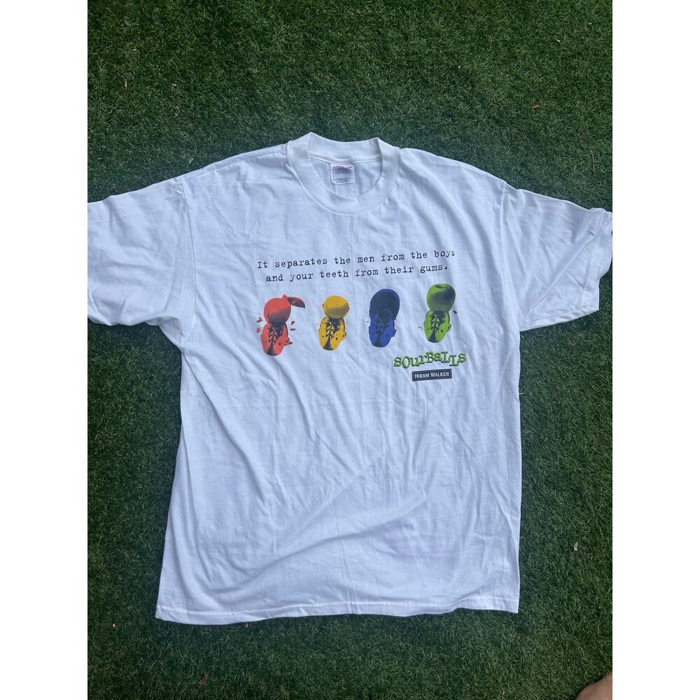 90s Vintage “It separates the men from the boys…” Sourballs Promo Tee Size XL